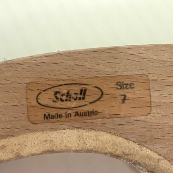 Dr. Scholls Wooden Sandals Women's Size 7 Brown Vintage Exercise Made in Austria - Picture 7 of 7